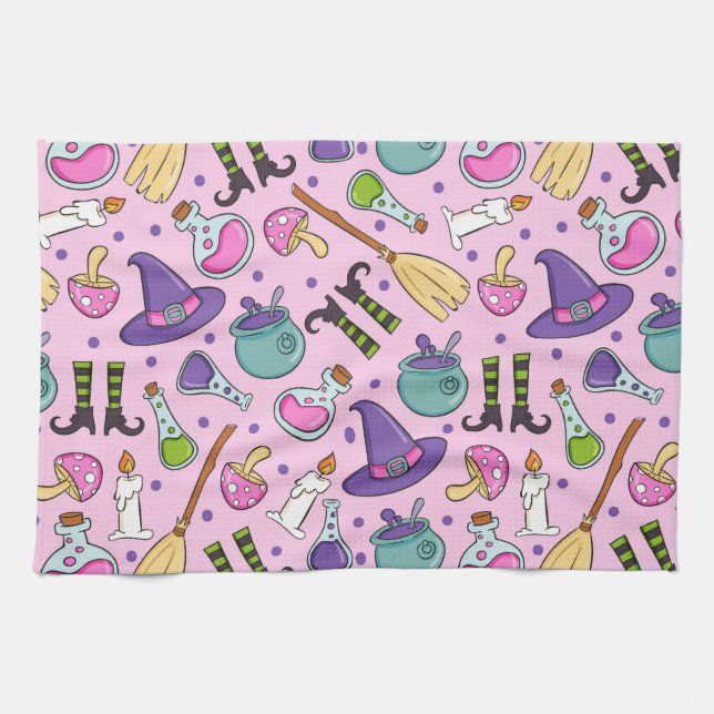 Halloween Pattern Tea Towel (Horizontal)