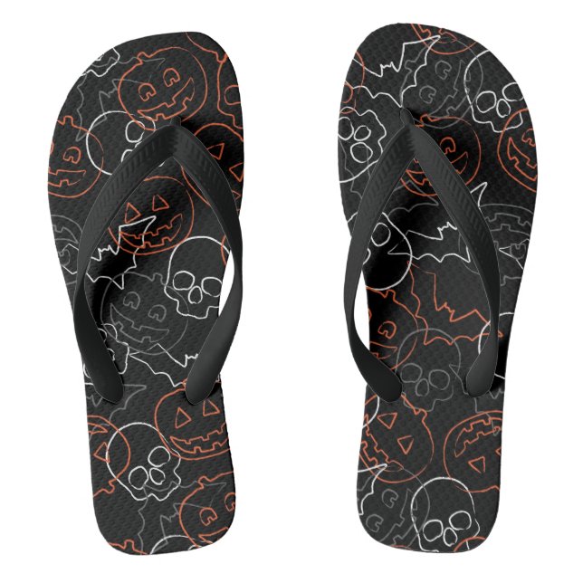 Halloween Pattern Thongs (Footbed)