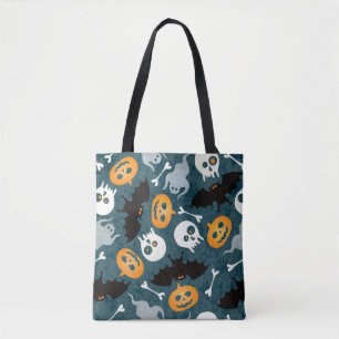 Halloween pattern tote bag