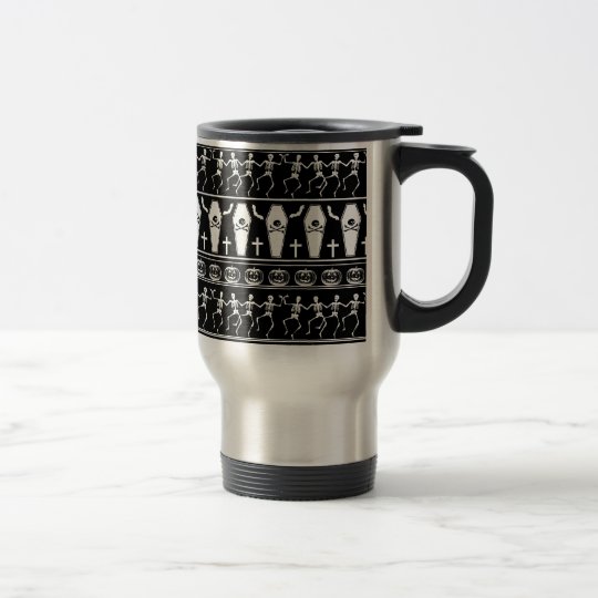 Halloween pattern travel mug