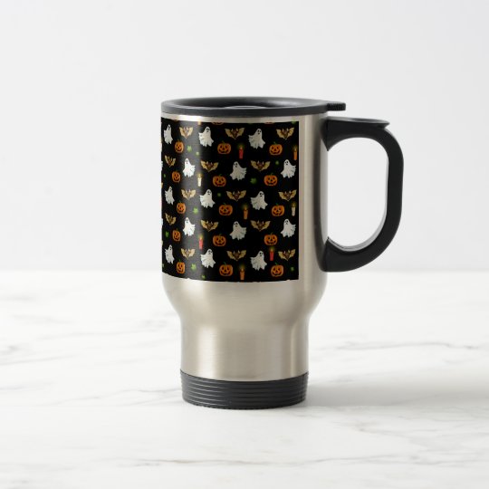 Halloween pattern travel mug
