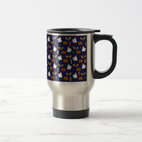 Halloween pattern travel mug