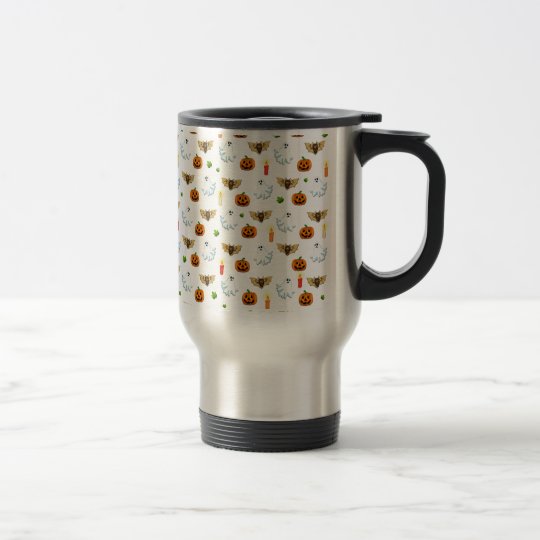 Halloween pattern travel mug