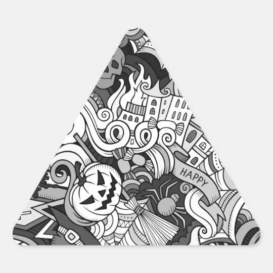 Halloween pattern triangle sticker