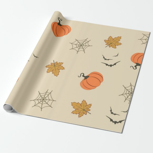 Halloween pattern wrapping paper (Unrolled)