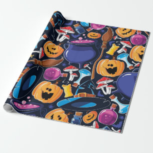 Halloween pattern wrapping paper