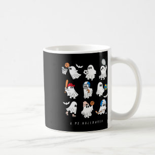 Halloween Pe Teacher Ghost Playing Soccer Footll S Coffee Mug