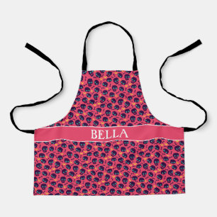 Halloween Peach Black Minimal Pattern Apron