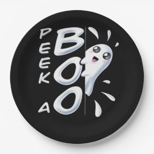 Halloween Peekabo Halloween Costume Paper Plate
