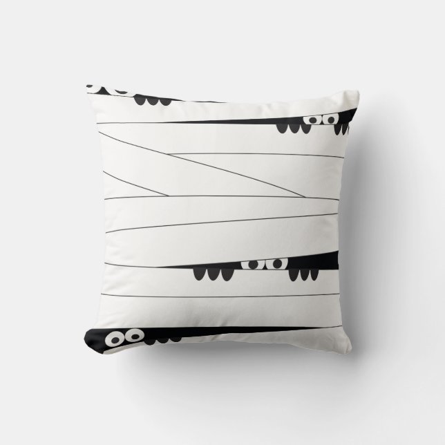 Halloween Peeking Mummy Cushion (Front)