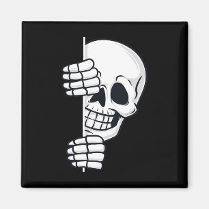 Halloween Peeking Skeleton Scary Boys Girls Kids Magnet