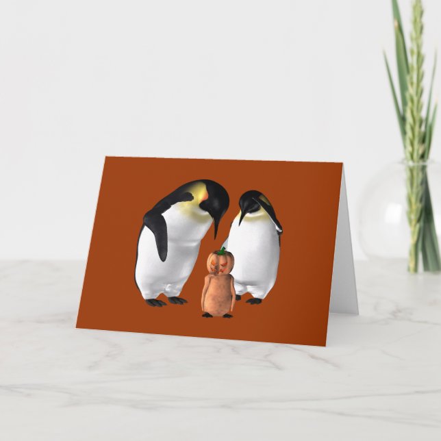 Halloween Penguin Card (Front)