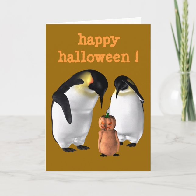 Halloween Penguin Card (Front)