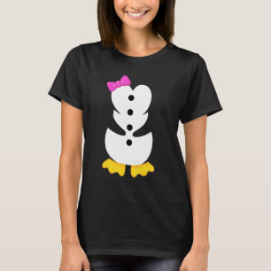 Halloween Penguin Costume Black Funny Tuxedo Girl T-Shirt