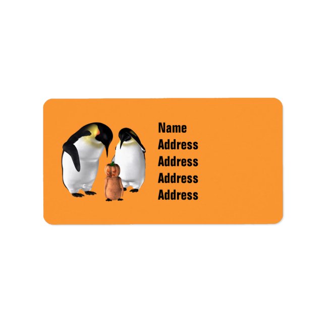 Halloween Penguin Label (Front)