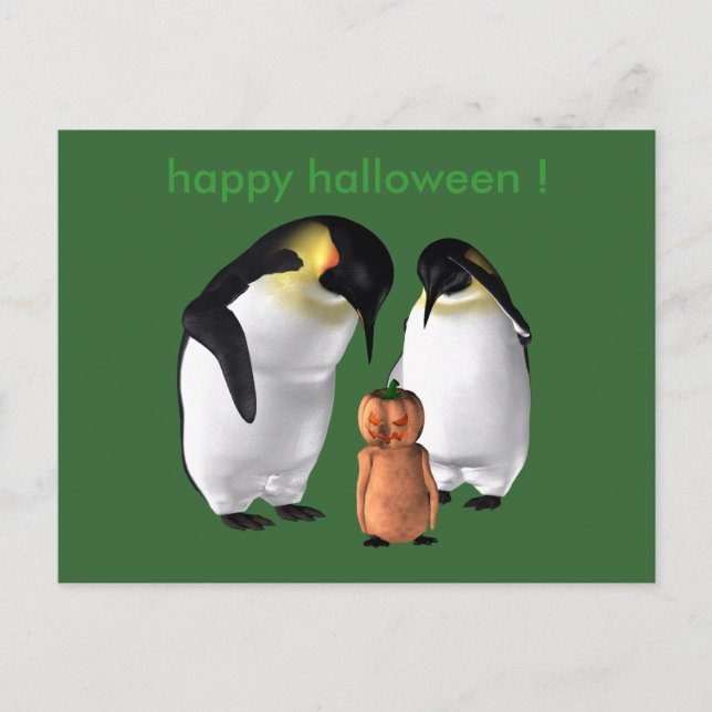 Halloween Penguin Postcard (Front)