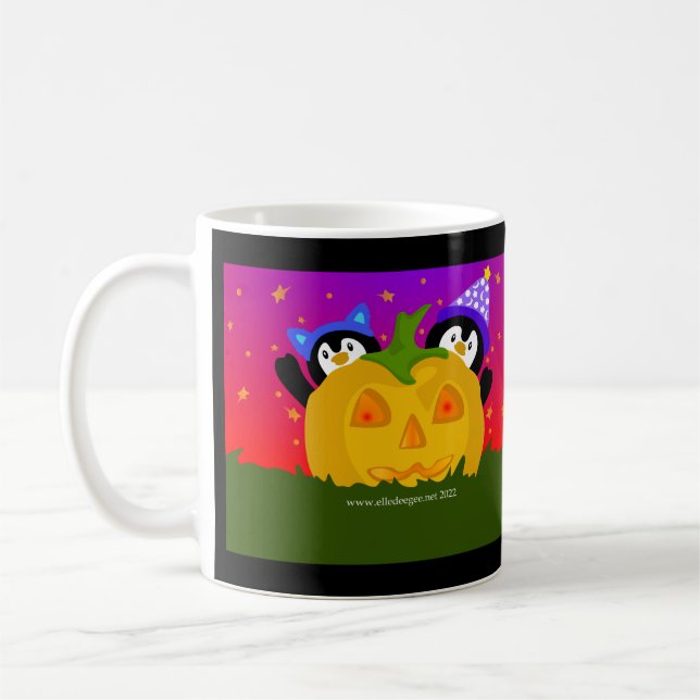 Halloween Penguins Coffee Mug (Left)
