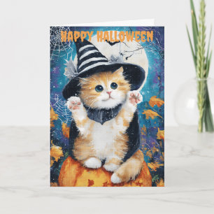 Halloween Persian Cat Holiday Card