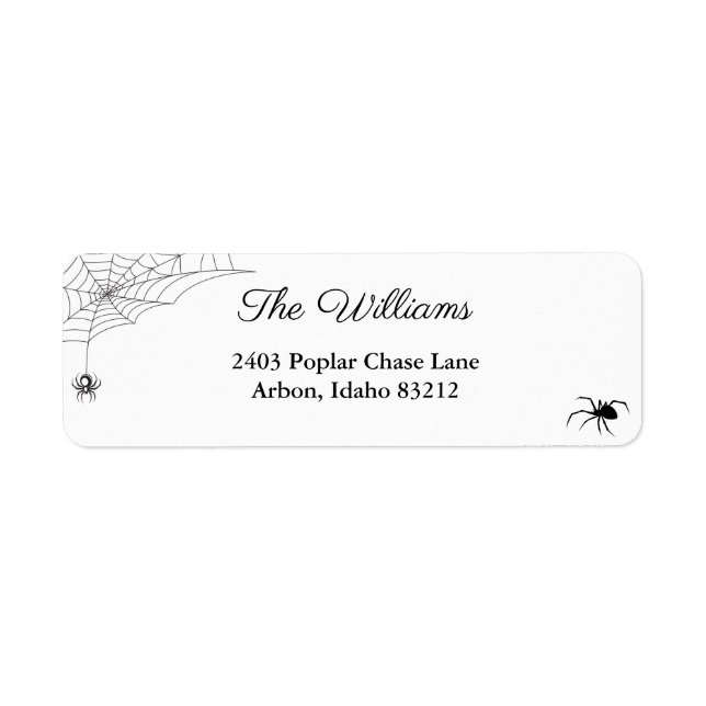 Halloween Personalised Return Address Label (Front)