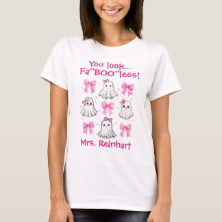 Halloween Personalized Teacher FaBOOless  T-Shirt