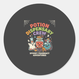 Halloween Pharmacy Potion Crew Classic Round Sticker