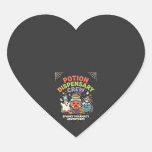 Halloween Pharmacy Potion Crew Heart Sticker