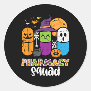 Halloween Pharmacy Squad PIlls Costume Pharmacist  Classic Round Sticker