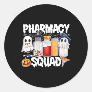 Halloween Pharmacy Squad Pills Shirts Pharmacist W Classic Round Sticker