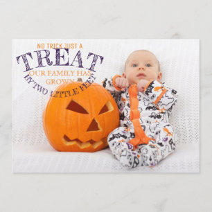 Halloween Photo Baby Birth Announcement