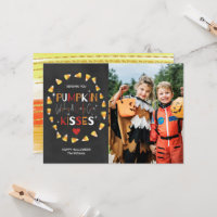 Halloween Photo Card | Pumpkin Wishes & Candy Corn