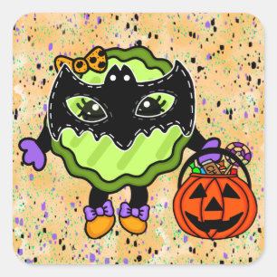 Halloween Pickle   Holiday Pickle  Square Sticker