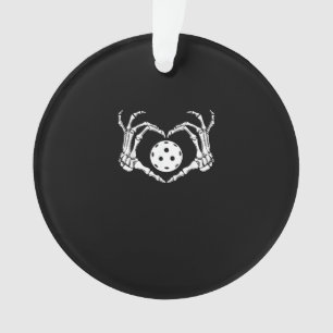 Halloween Pickle Skeleton Heart Hands Fun Design Ornament