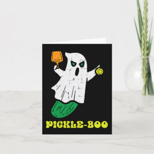 Halloween Pickleball Pickle Boo Ghost Costume Men Card