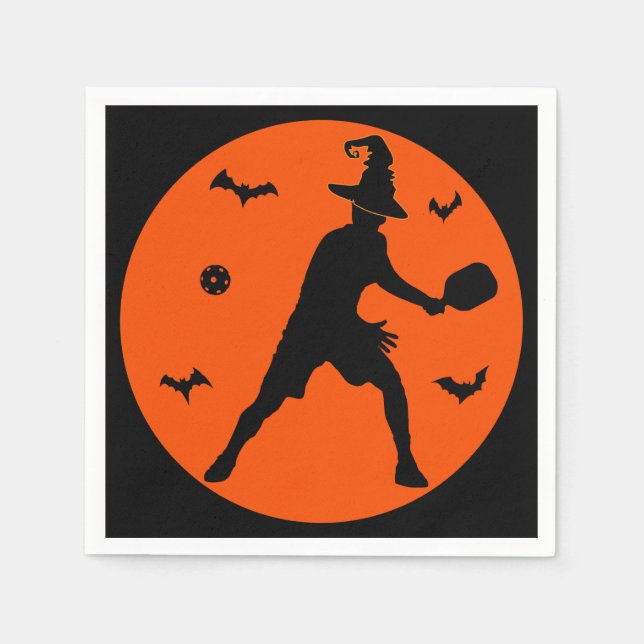 Halloween Pickleball Player Napkin (Front)