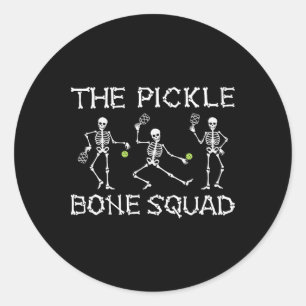 Halloween Picklell The Pickle Bone Squad Skeleton  Classic Round Sticker