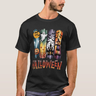 Halloween pictures with ghosts and scarecrows T-Shirt