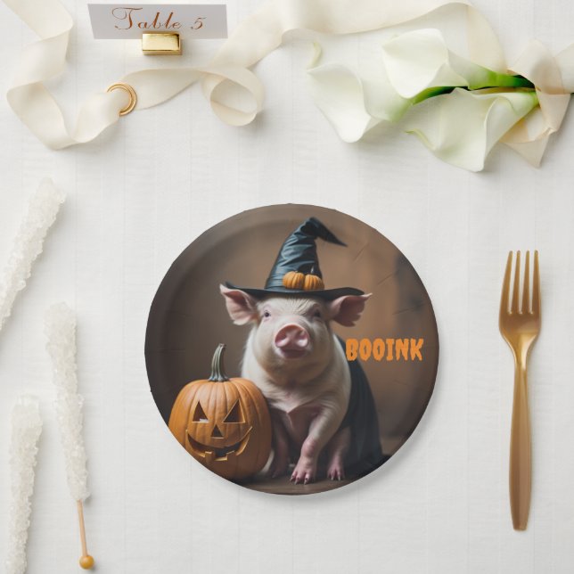 Halloween Pig Party Plates (Wedding)