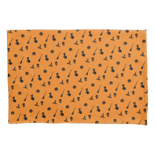 Halloween Pillow Case Orange Black Pattern!