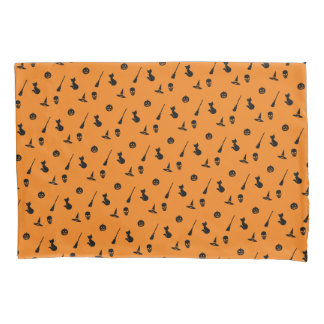 Halloween Pillow Case Orange Black Pattern!