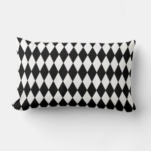 Halloween Pillow-Harlequin Diamonds Lumbar Cushion