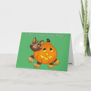 Halloween Pin The Tail Game Greeting Card