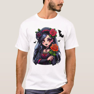 Halloween Pin-Up Witch Art T-Shirt