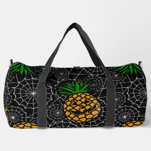 halloween pineapple alohaween luau spiderweb duffle bag
