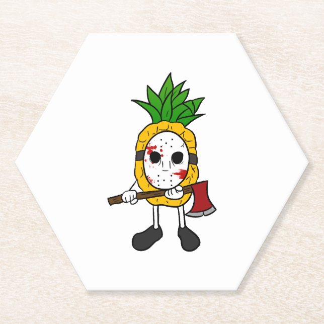 Halloween Pineapple  Paper Coaster (Front)