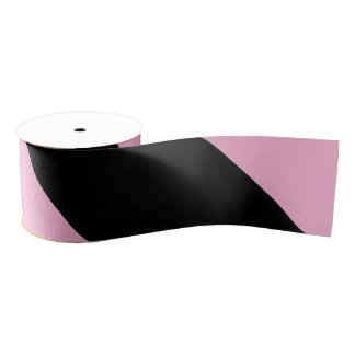 Halloween Pink and Black Striped Grosgrain Ribbon