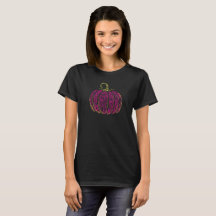 Halloween Pink Pumpkin Basic Dark T-Shirt