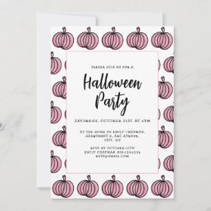 Halloween pink pumpkin invitation