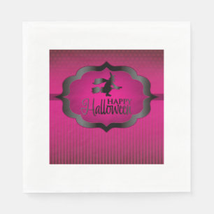 Halloween pink witch napkin