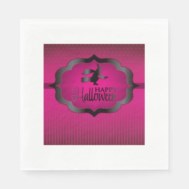 Halloween pink witch napkin (Front)