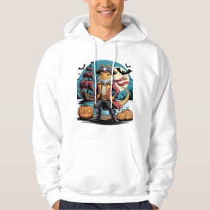 Halloween Pirate Bearded Dragon Art Hoodie